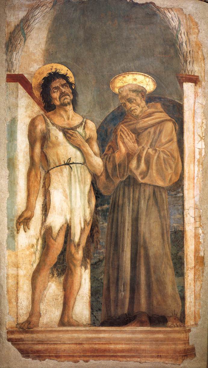 DOMENICO VENEZIANO St John the Baptist and St Francis sdn